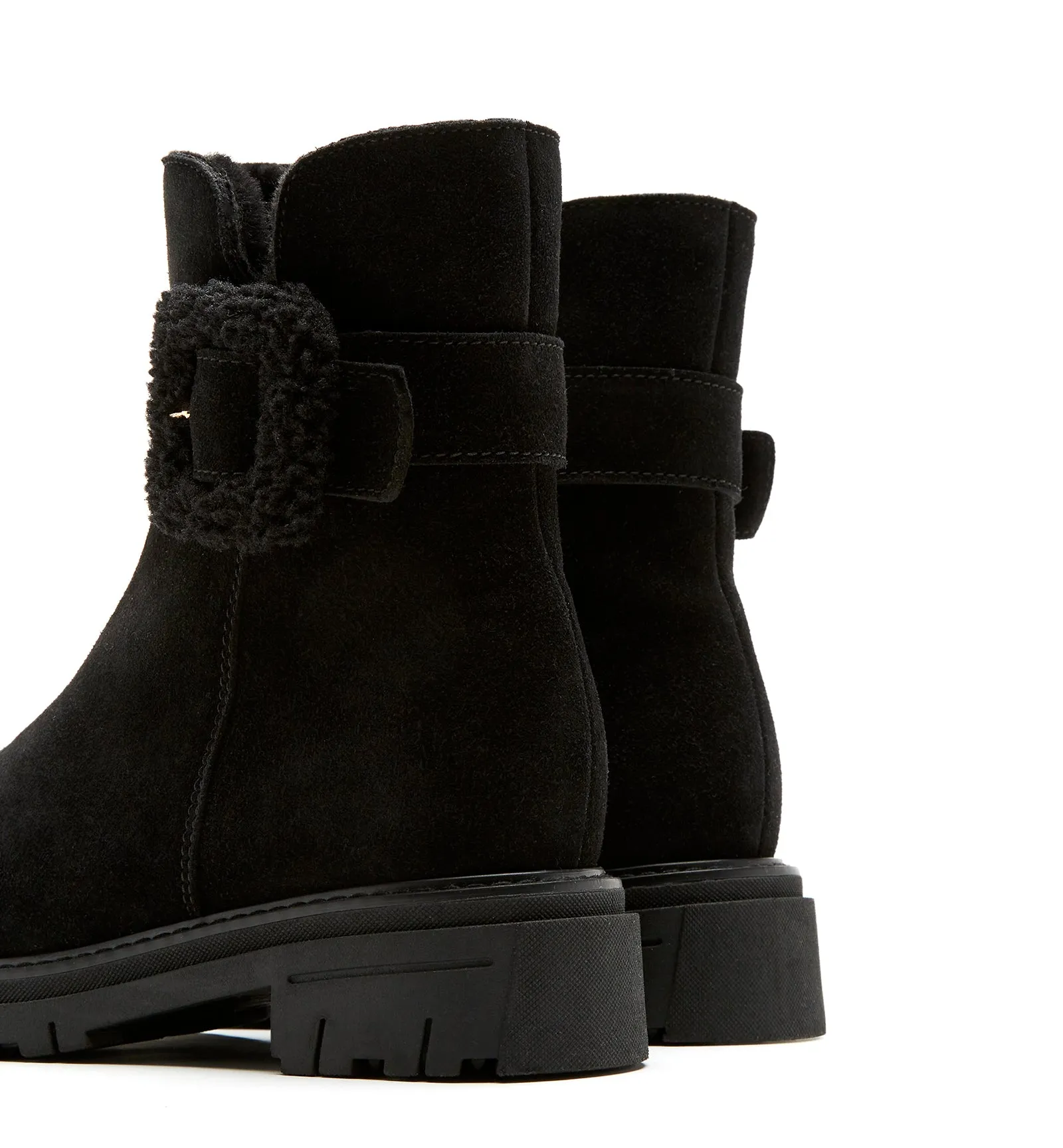 DAX SHEARLING-LINED SUEDE BOOTIE