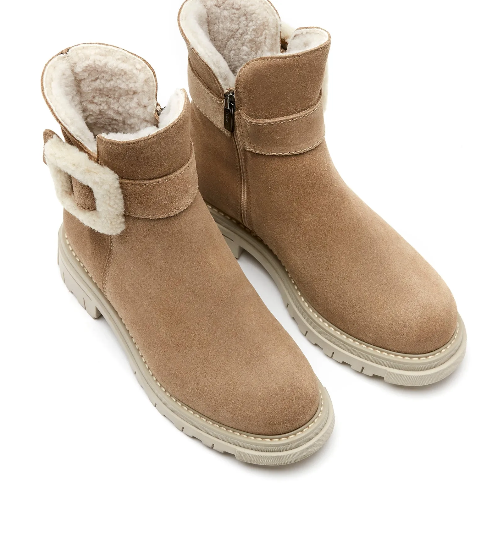 DAX SHEARLING-LINED SUEDE BOOTIE