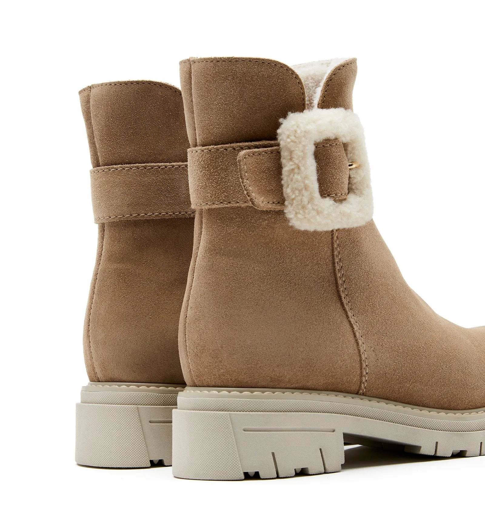 DAX SHEARLING-LINED SUEDE BOOTIE