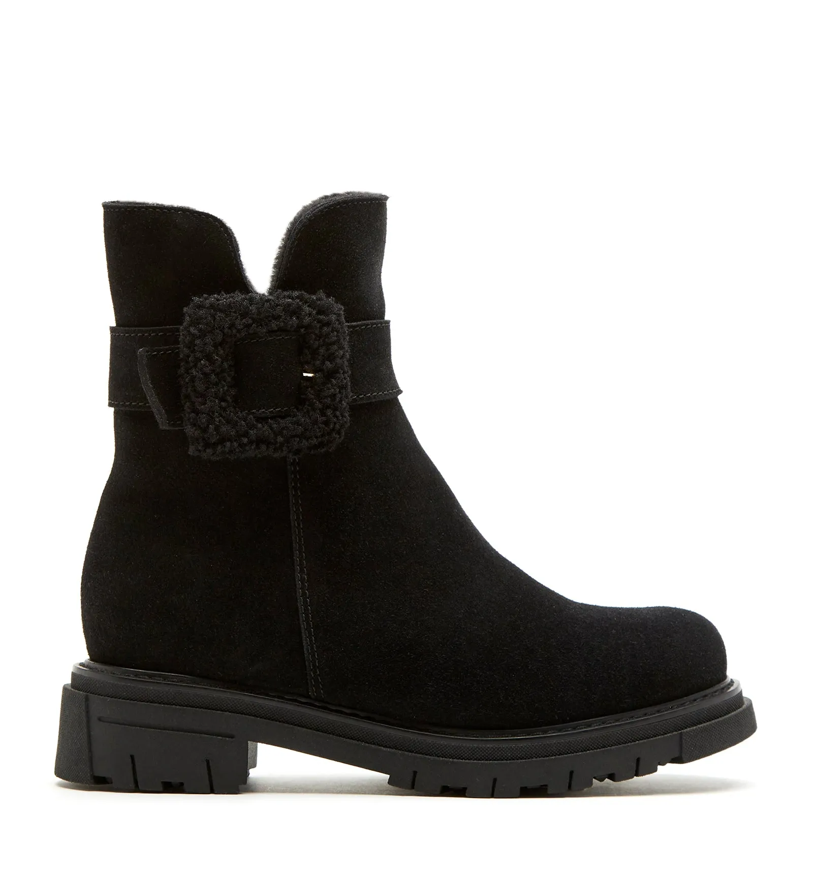 DAX SHEARLING-LINED SUEDE BOOTIE