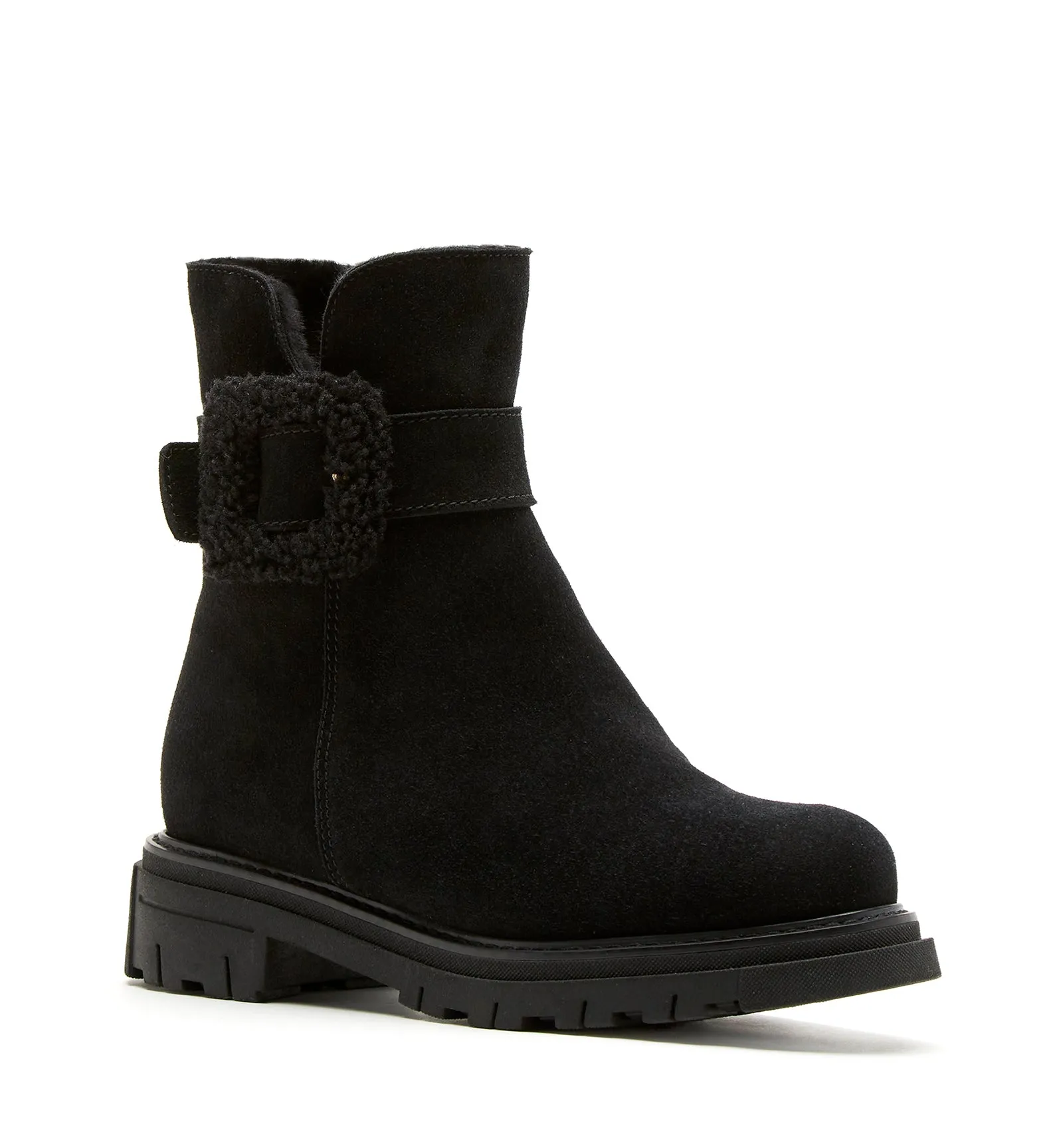 DAX SHEARLING-LINED SUEDE BOOTIE