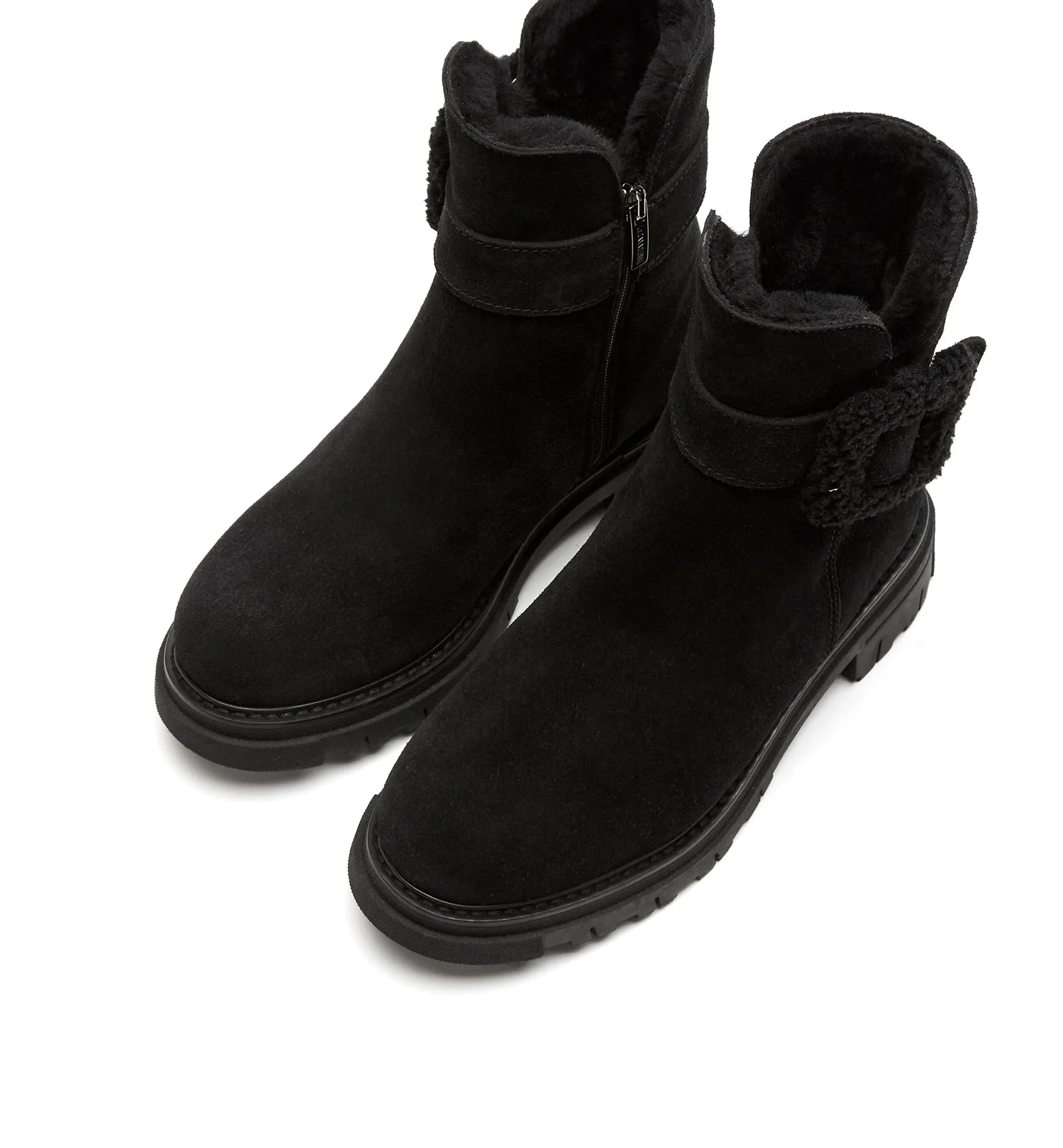 DAX SHEARLING-LINED SUEDE BOOTIE