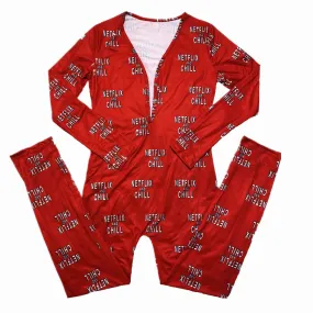 Design long sleeve long pants onesie pajamas adult onesie for women