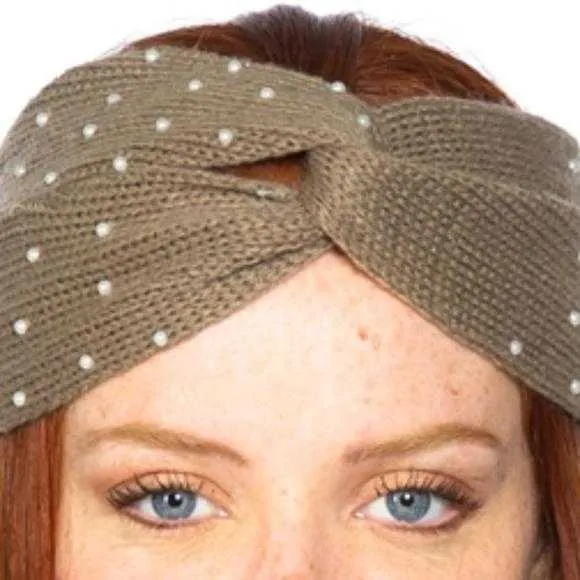 Detailed Beige Headband