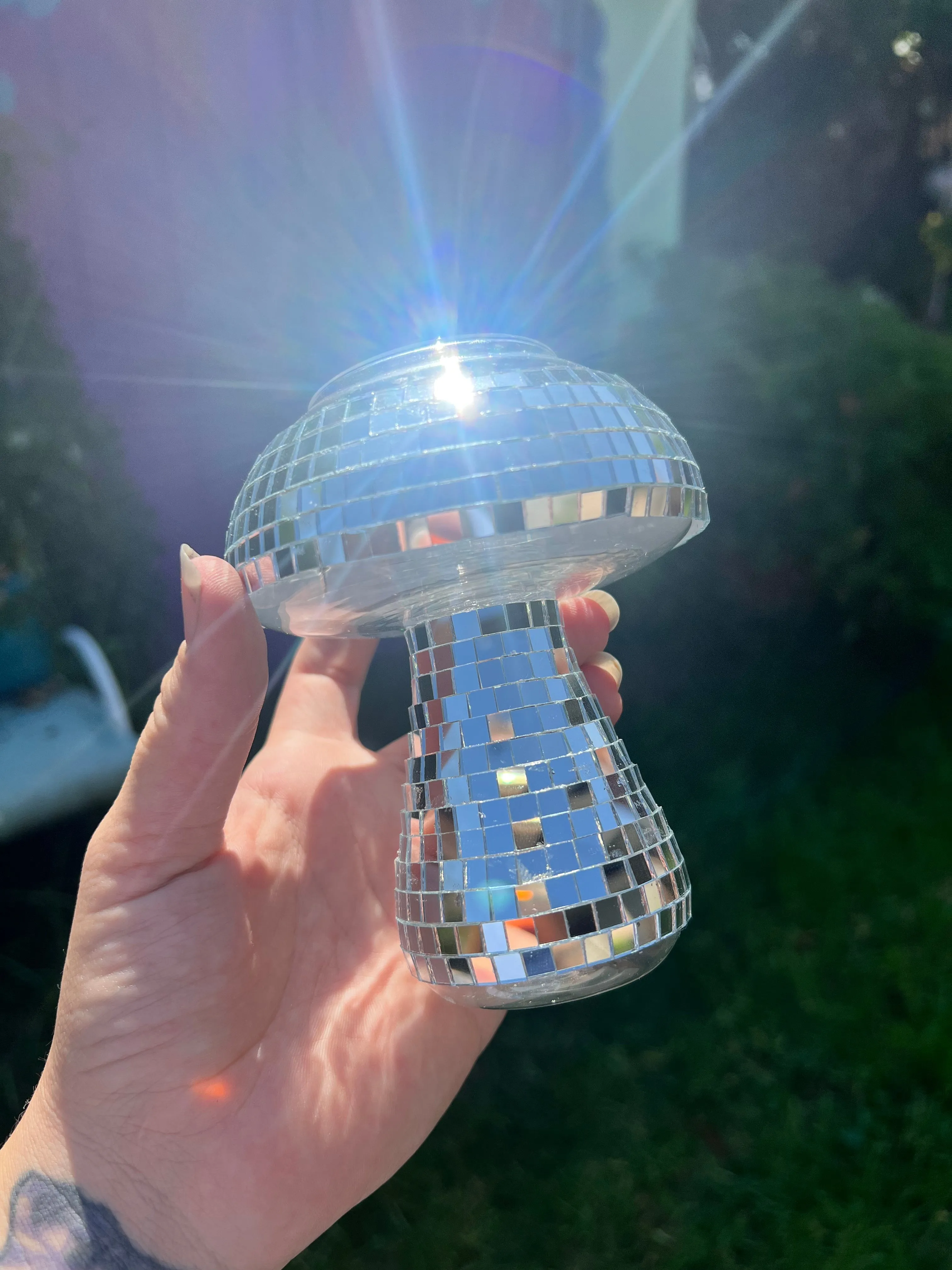 Disco mushroom glass