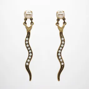 Elizabeth Glass Pearl Serpente Stud Earring