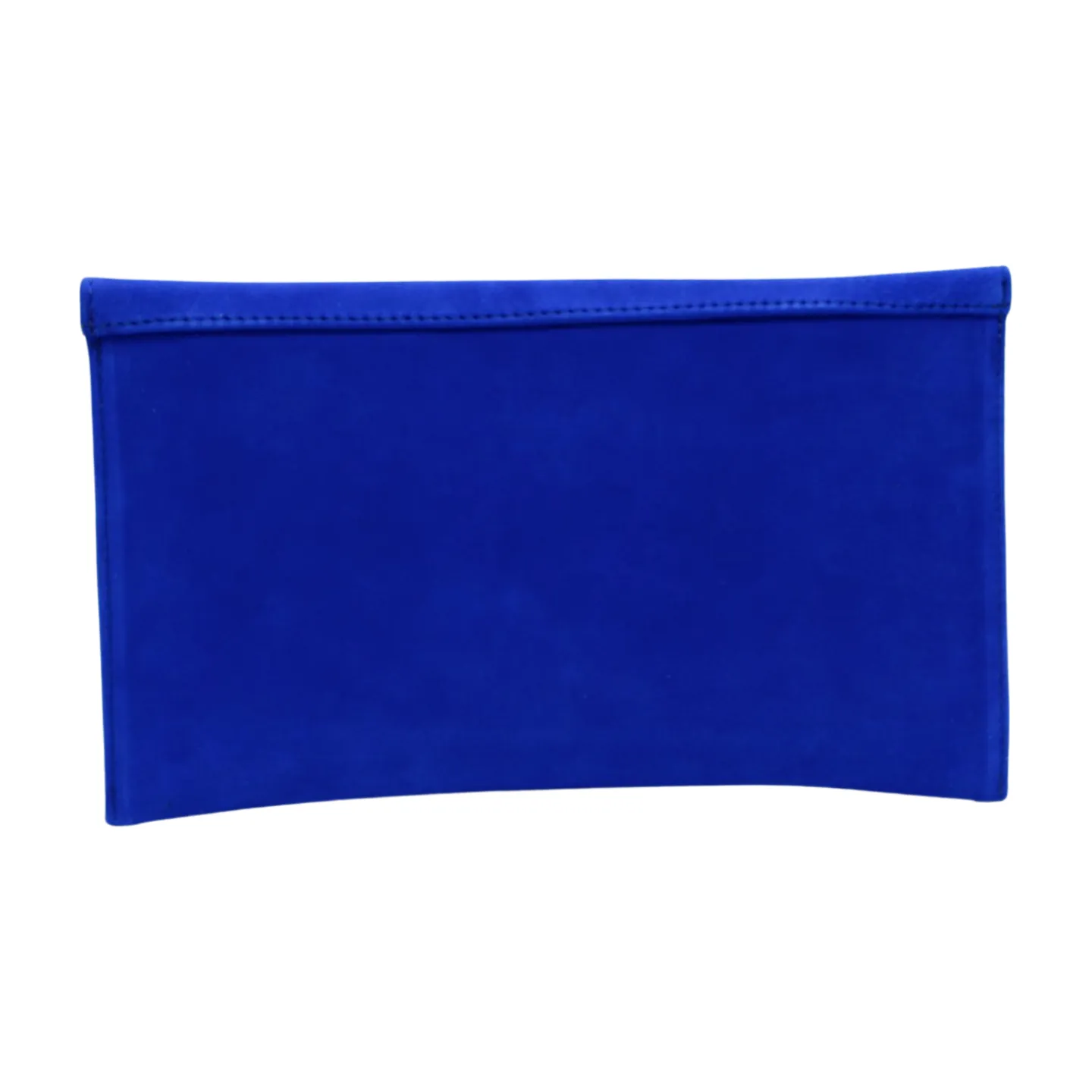 FABUCCI Royal Blue Suede Envelope Clutch Bag