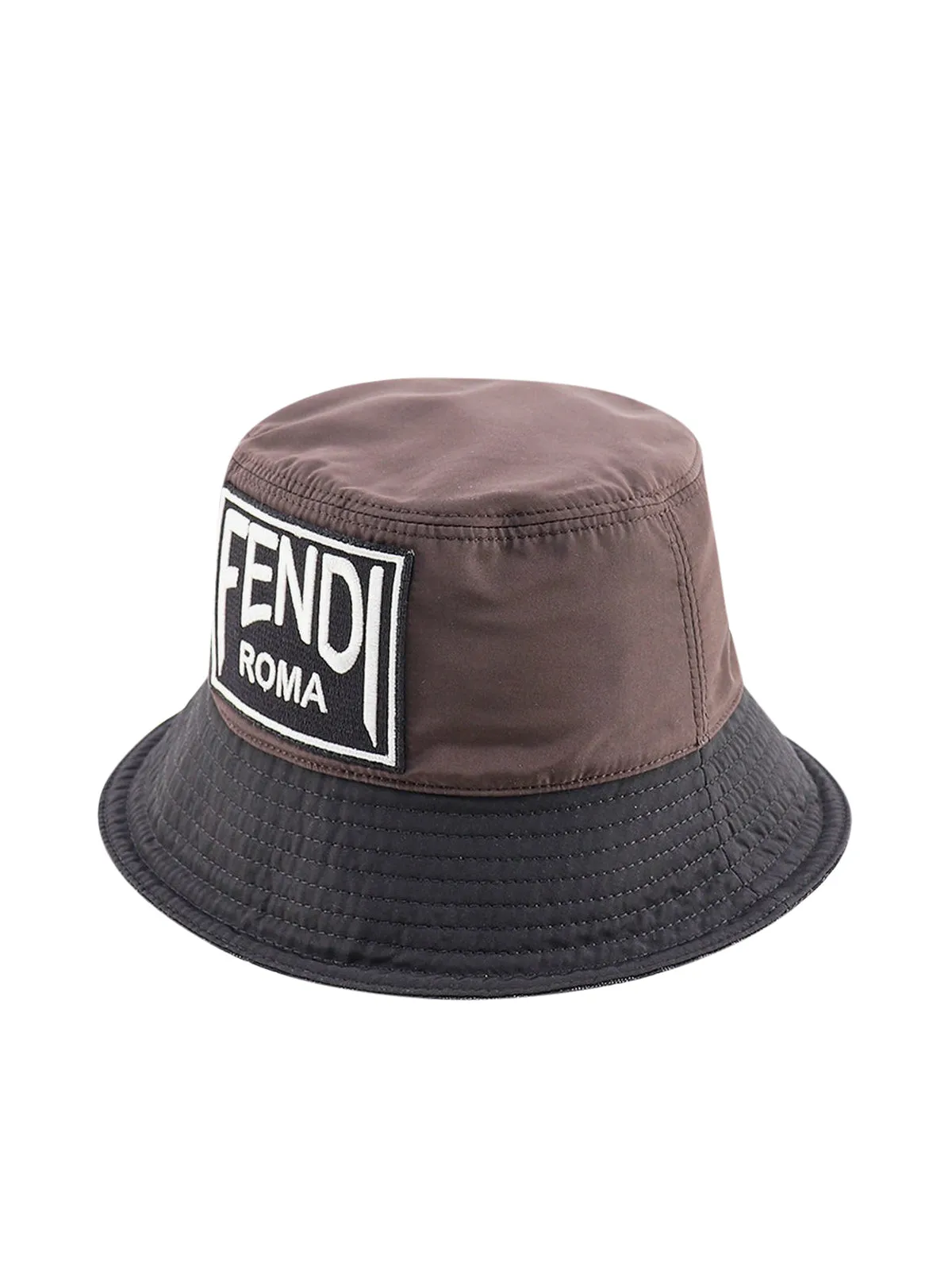 Fendi Logo Patch Flat-Peak Bucket Hat