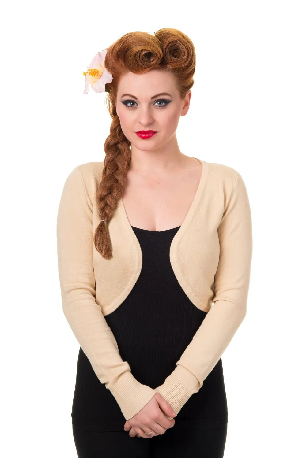 Flickers Bolero in Off White (2XL and 4XL ONLY)