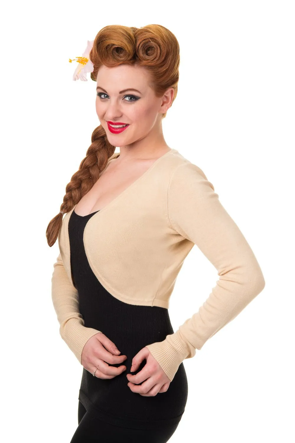 Flickers Bolero in Off White (2XL and 4XL ONLY)