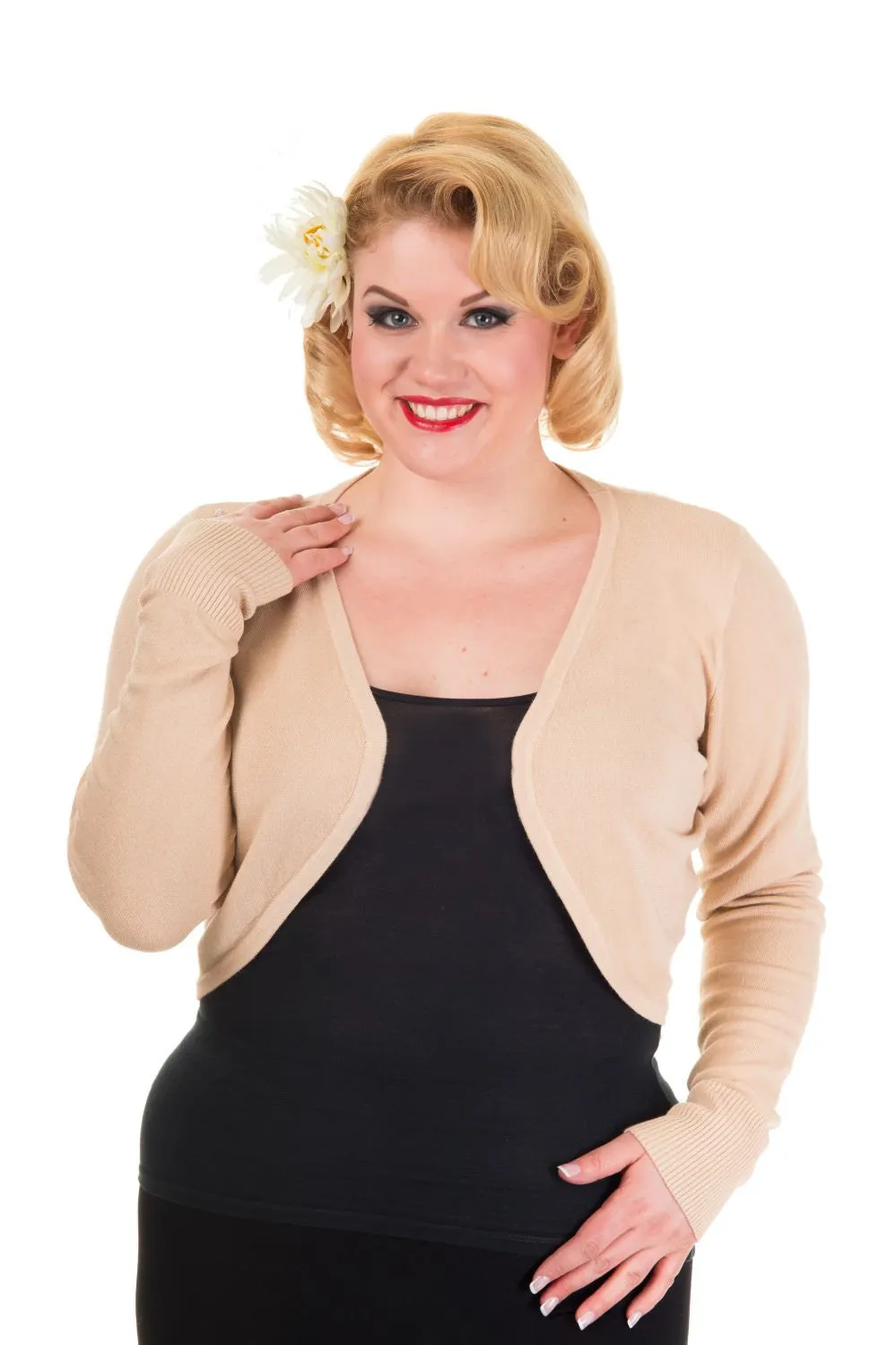 Flickers Bolero in Off White (2XL and 4XL ONLY)