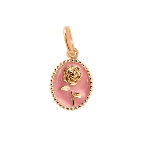 Fuchsia Rose Pendant, Rose Gold