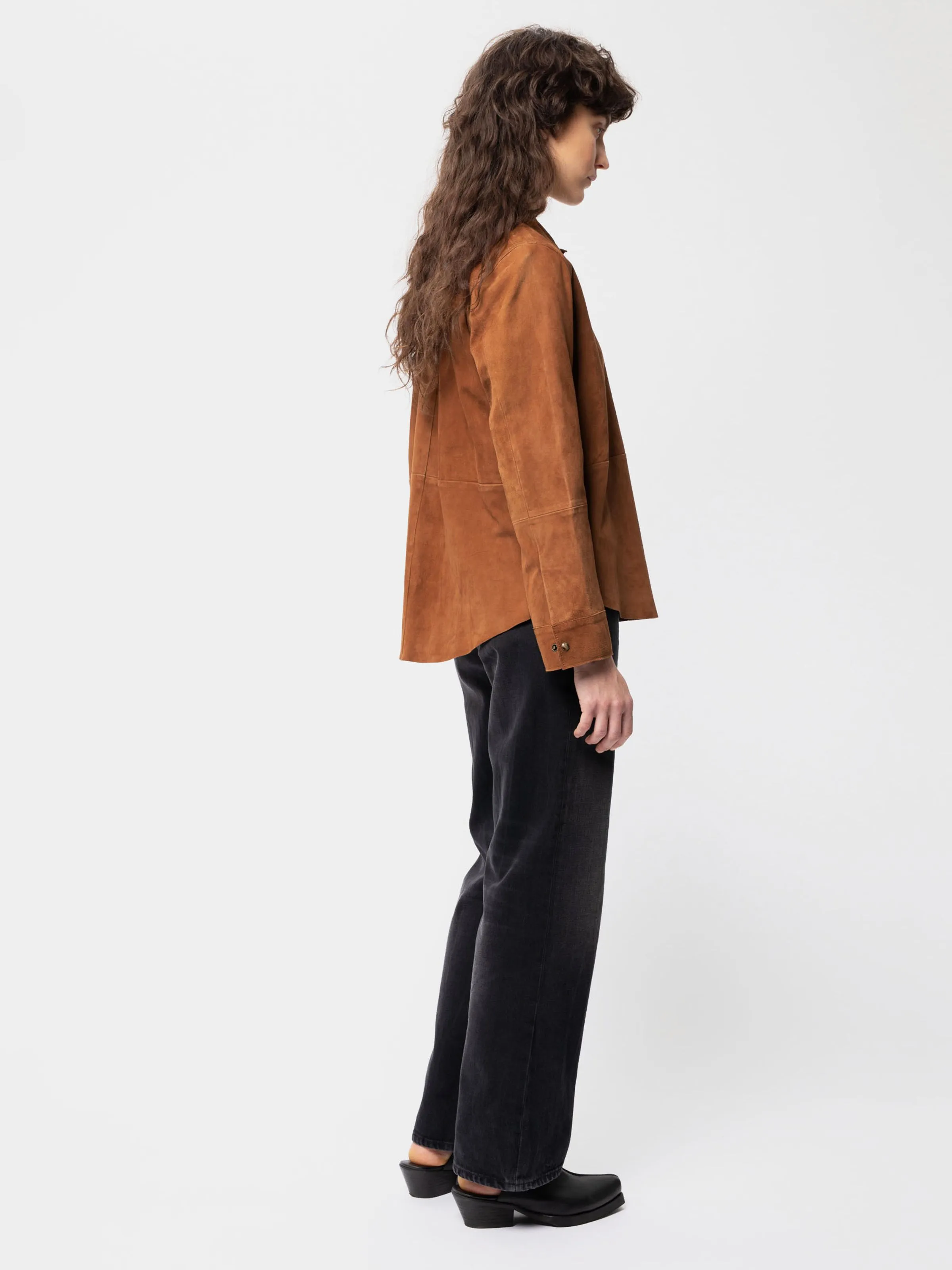 Gabriella Suede Shirt Cinnamon