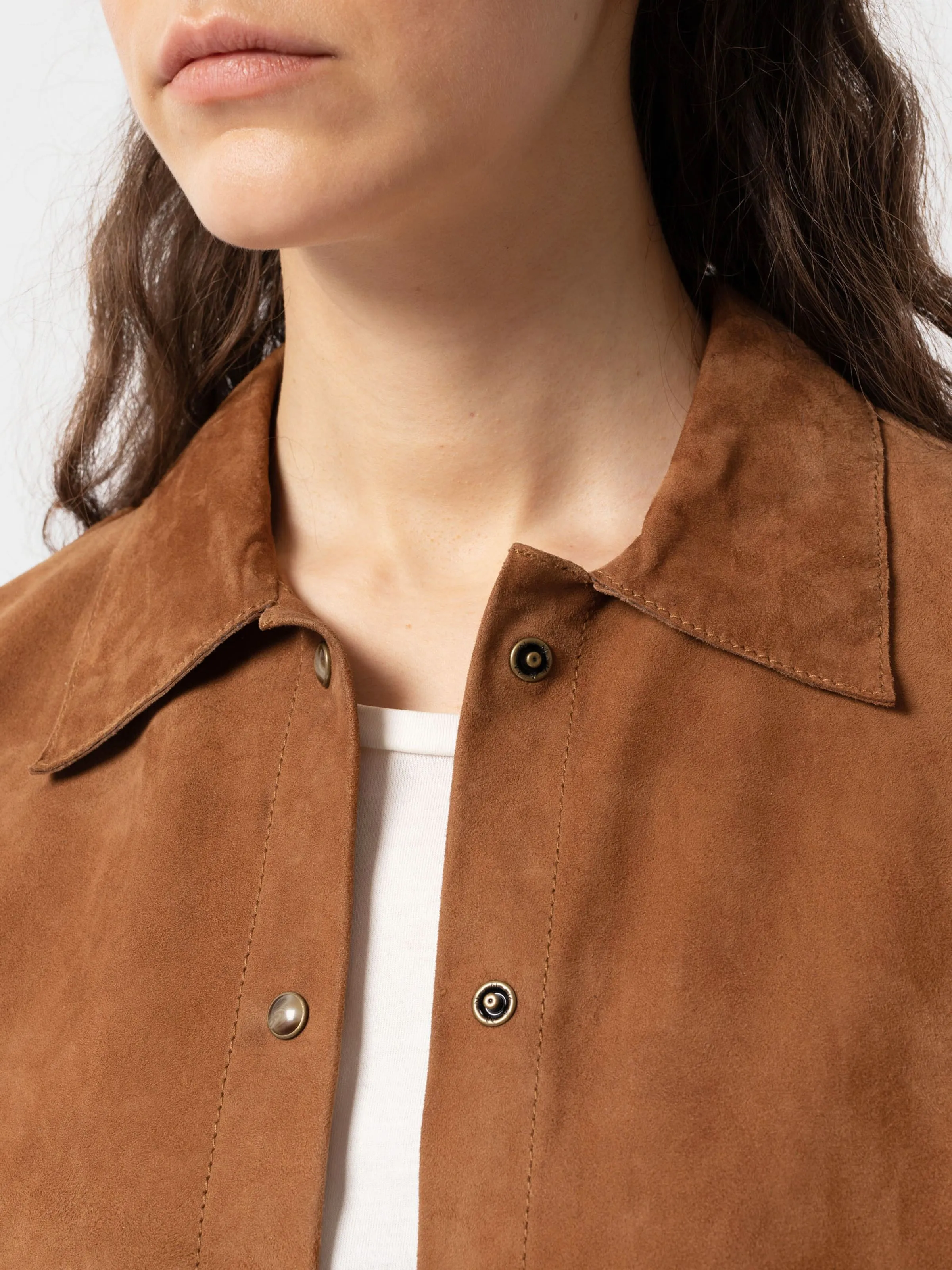 Gabriella Suede Shirt Cinnamon