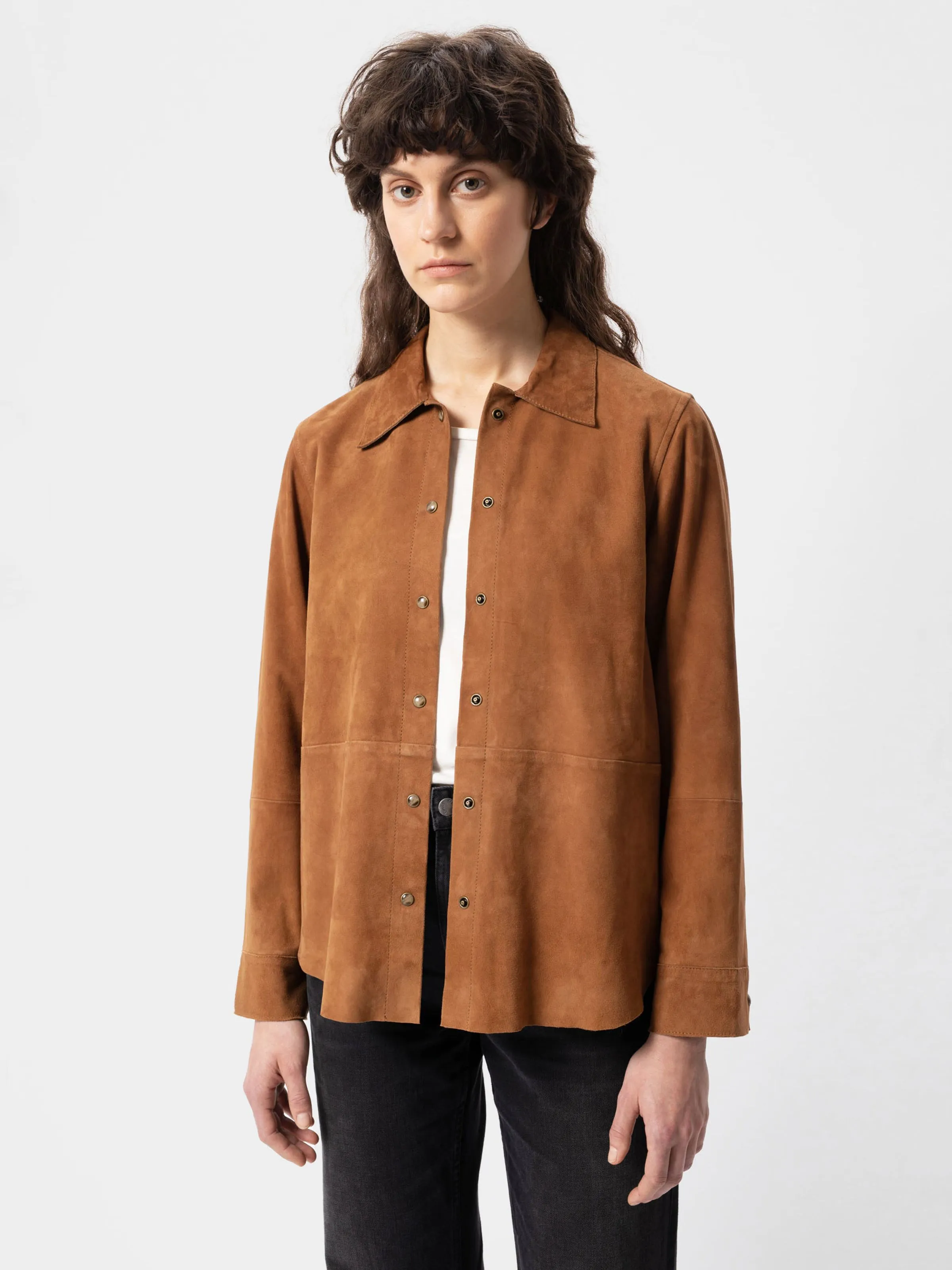 Gabriella Suede Shirt Cinnamon