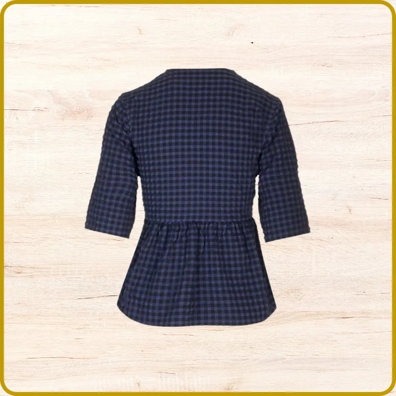 Ganni  |Other Plaid Patterns Peplum Cropped Elegant Style