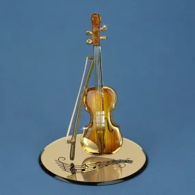 Glass Violin Figurine