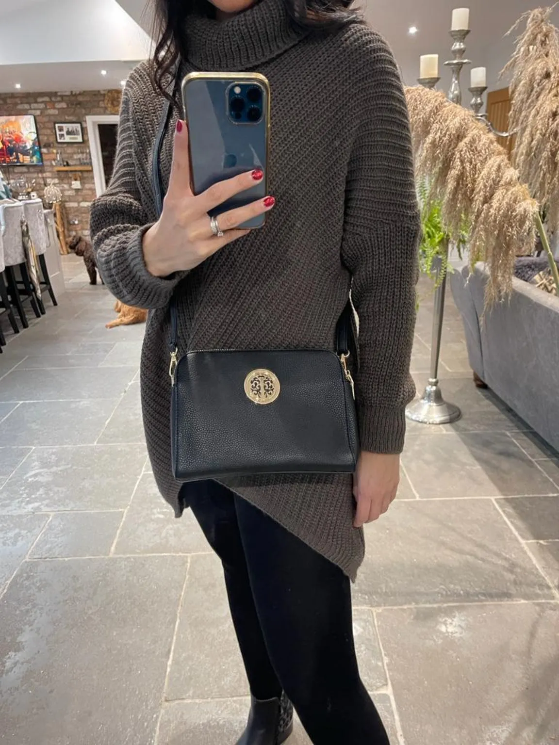 Gold Detail Crossbody Bag