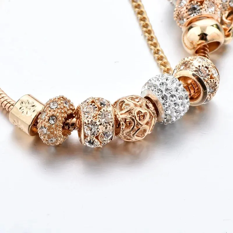 Gold Plated Charm Bracelet for Women