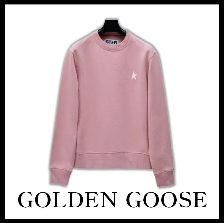 Golden Goose  |Unisex Collaboration Cotton Logo Sweatshirts