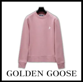 Golden Goose  |Unisex Collaboration Cotton Logo Sweatshirts