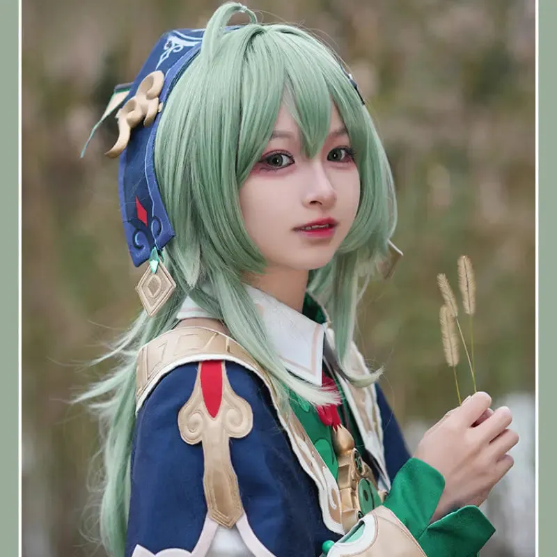 Honkai Star Rail HuoHuo Green Mix Cosplay Wig ON1194