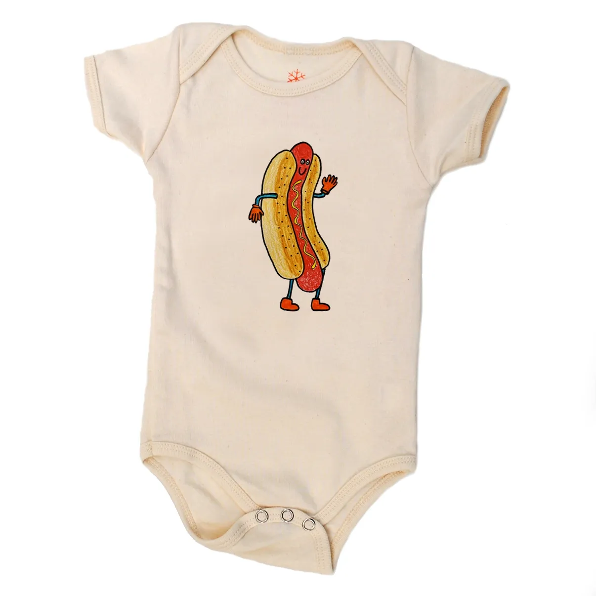 Hot Dog Organic Onesie