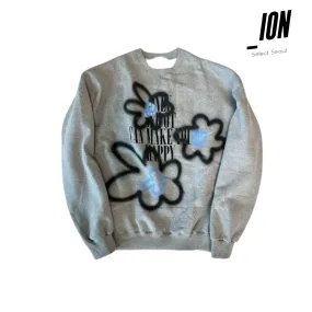 IONSEOUL  |Flower Patterns Unisex Cotton Logo Sweatshirts