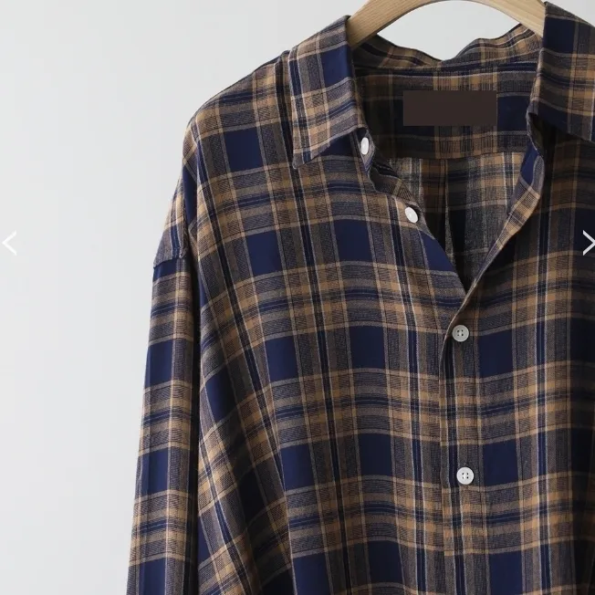 IONSEOUL  |Other Plaid Patterns Unisex Cotton Oversized Shirts