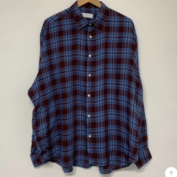 IONSEOUL  |Other Plaid Patterns Unisex Cotton Oversized Shirts