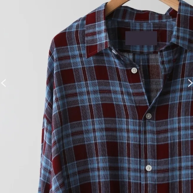 IONSEOUL  |Other Plaid Patterns Unisex Cotton Oversized Shirts