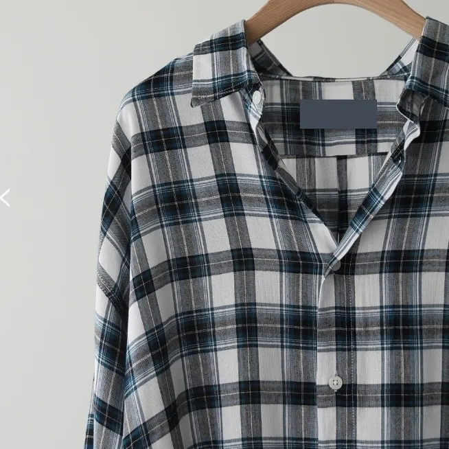 IONSEOUL  |Other Plaid Patterns Unisex Cotton Oversized Shirts