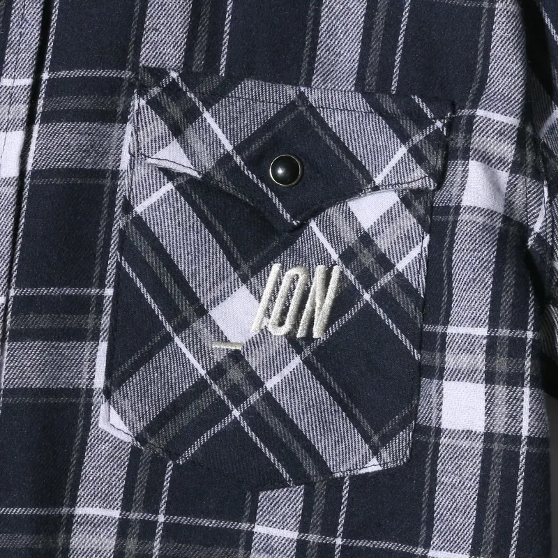 IONSEOUL  |Other Plaid Patterns Unisex Street Style Logo Shirts