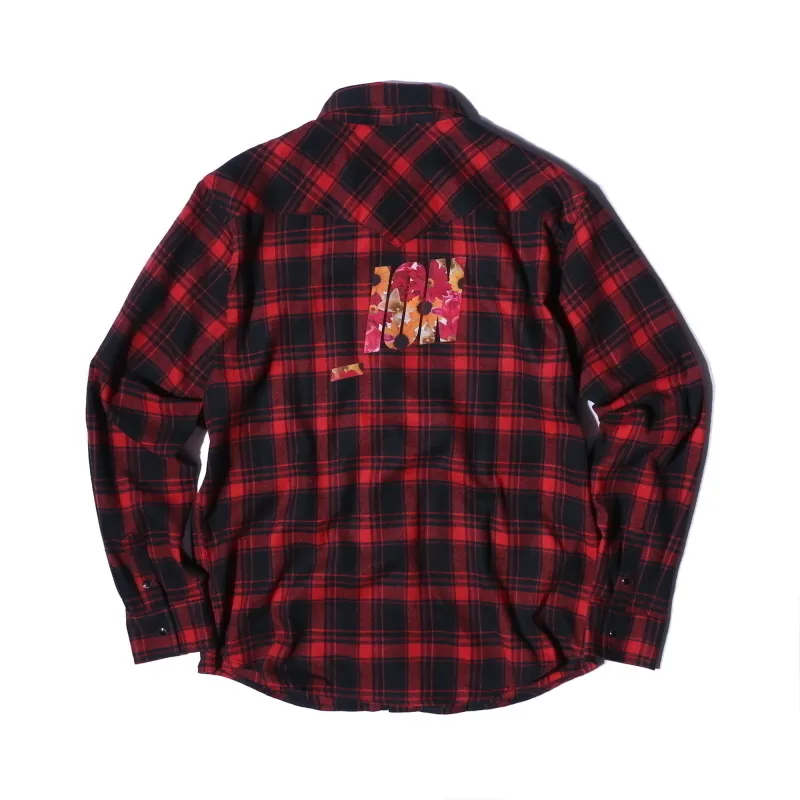 IONSEOUL  |Other Plaid Patterns Unisex Street Style Logo Shirts