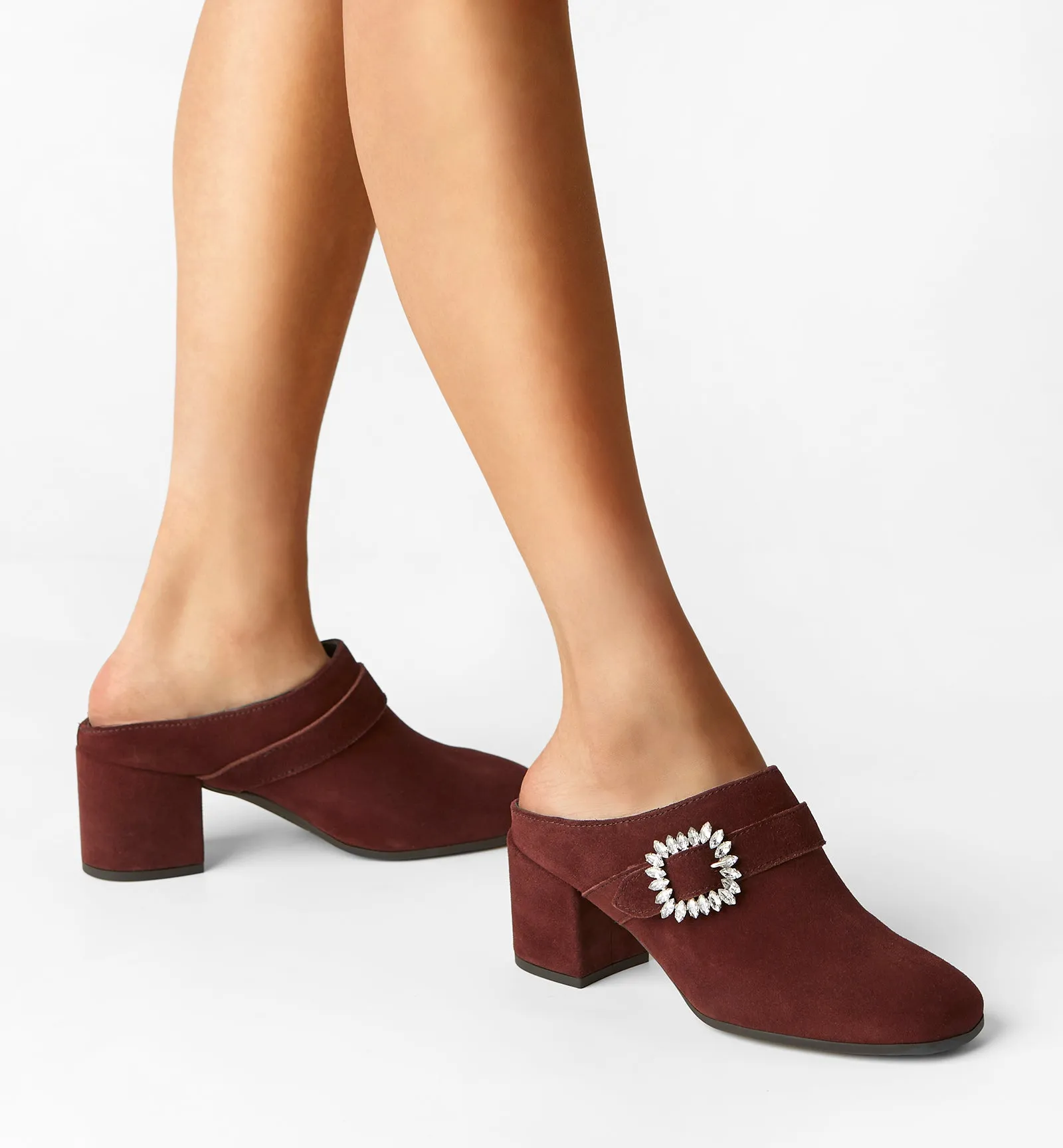 JEWELS SUEDE MULE