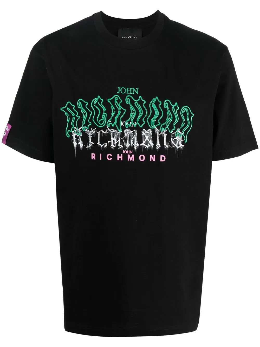 John Richmond Logo Print T-Shirt Kobaya In Black