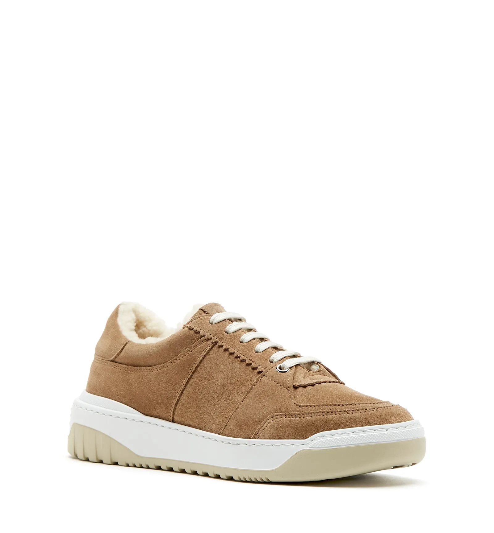 KLARE SHEARLING-LINED SUEDE SNEAKER