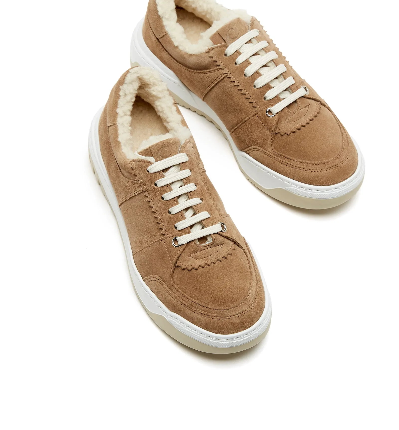 KLARE SHEARLING-LINED SUEDE SNEAKER