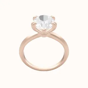 Knife Edge Engagement Ring With Double Prongs Head