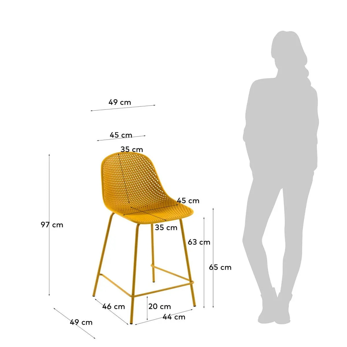 La Forma Quinby Bar Stool