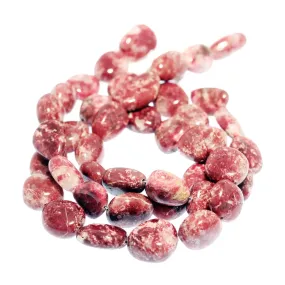 Light Rose Red Thulite Beads {Zoisite} Free Form Ovals 8 Large 12X15-16Mm,