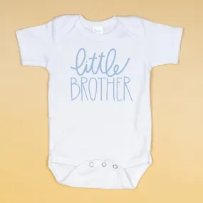 Little Brother Onesie | Script, Light Blue