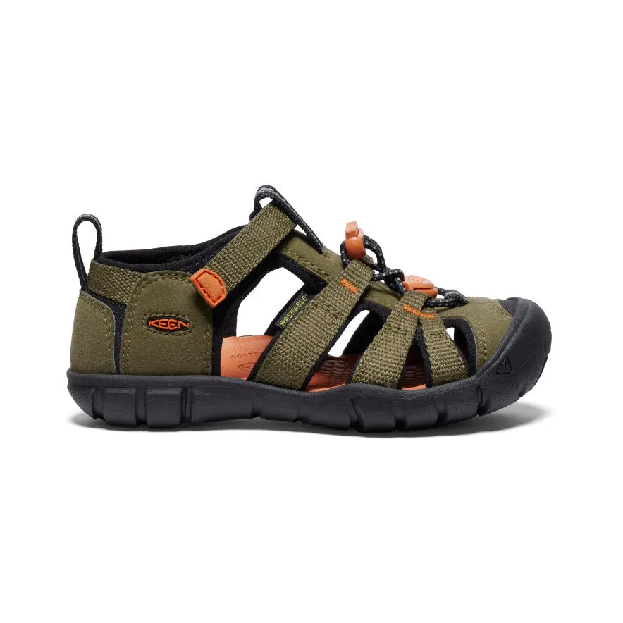 Little Kids' Seacamp II CNX  |  Dark Olive/Gold Flame