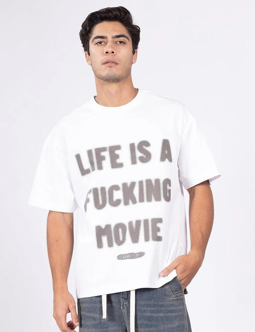 Lyf Is A Fkn Movie White T-Shirt [ Unisex ]