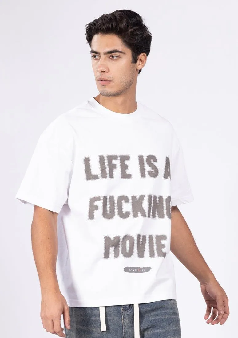 Lyf Is A Fkn Movie White T-Shirt [ Unisex ]