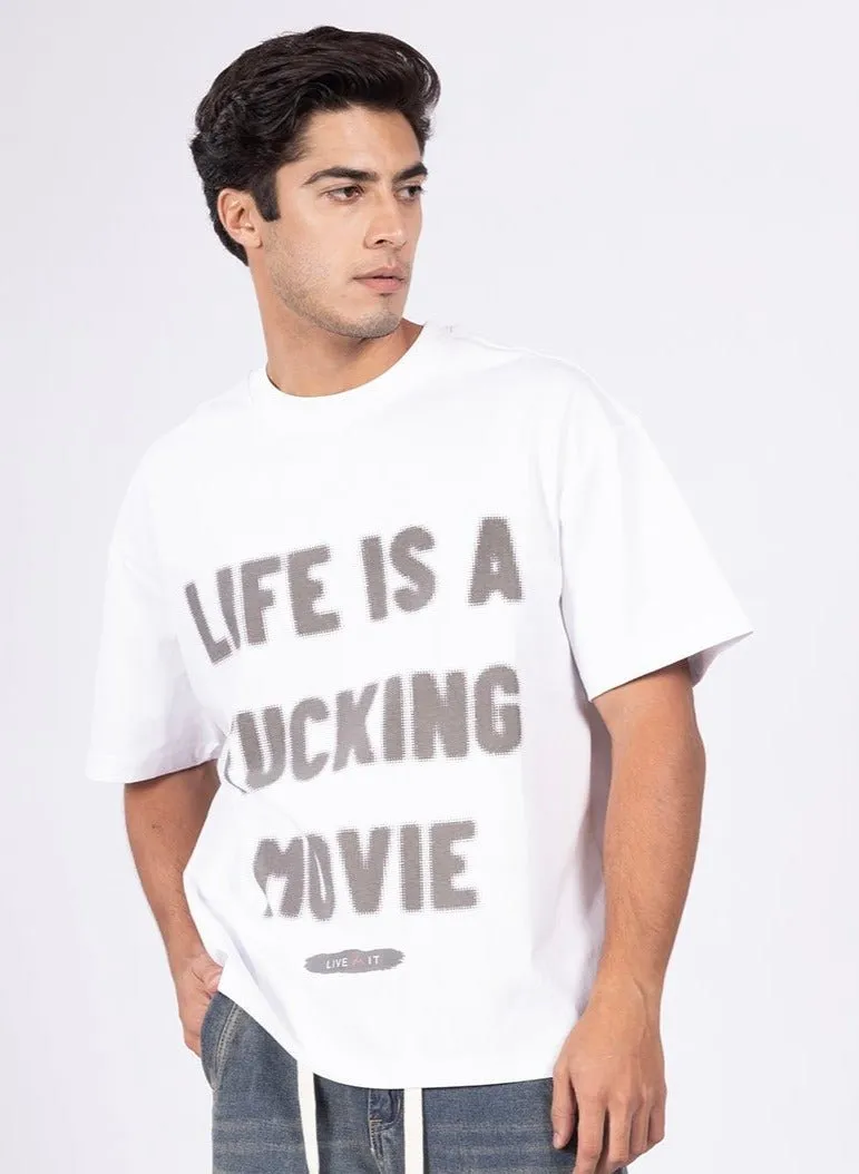 Lyf Is A Fkn Movie White T-Shirt [ Unisex ]