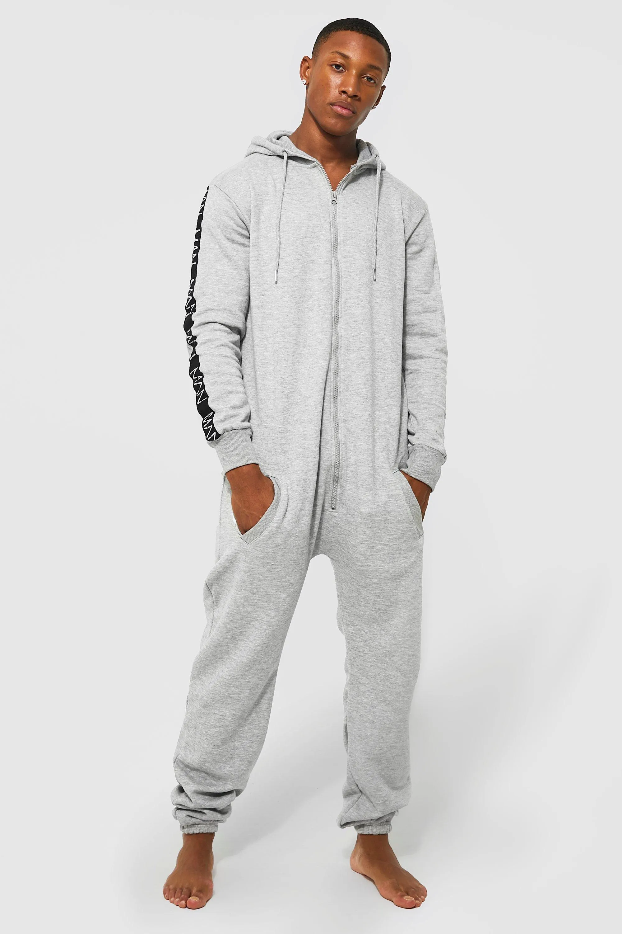 Man Dash Tape Onesie | boohooMAN UK