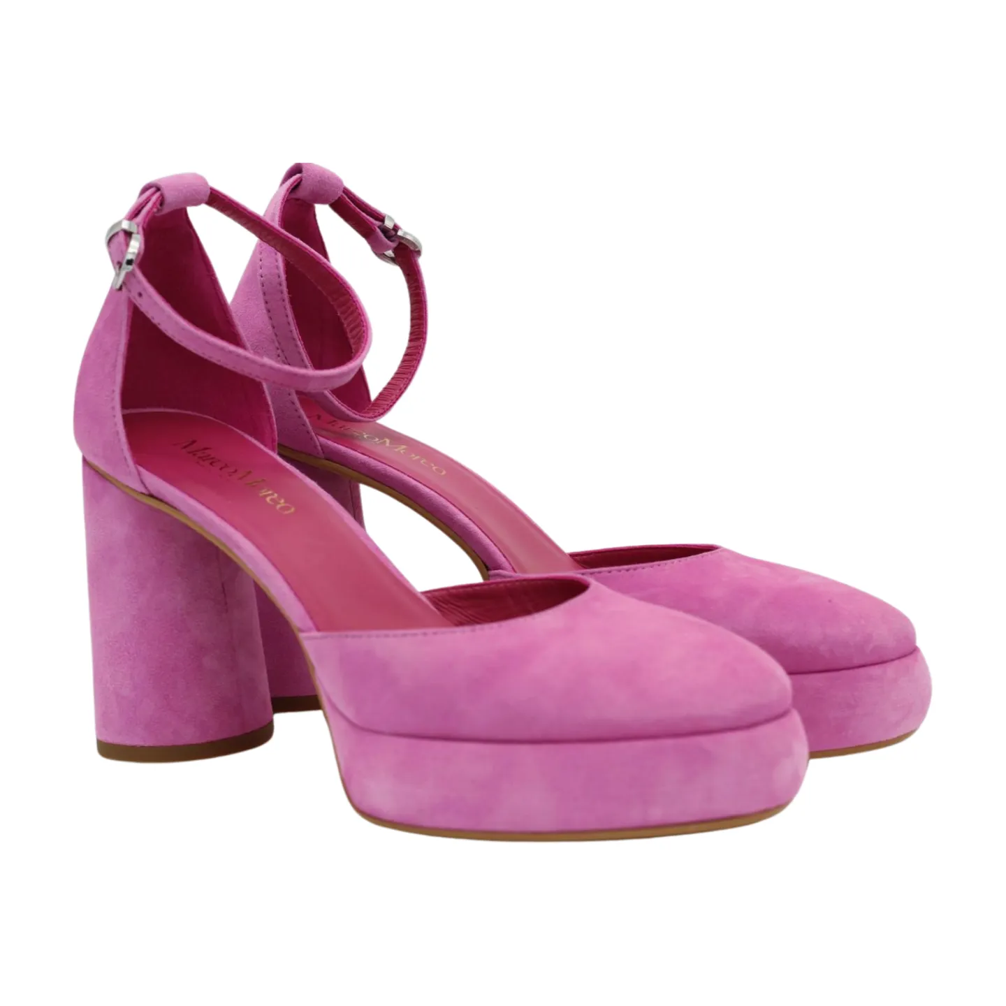 MARCO MOREO  PHOEBE Pink Suede Platform Shoe F081