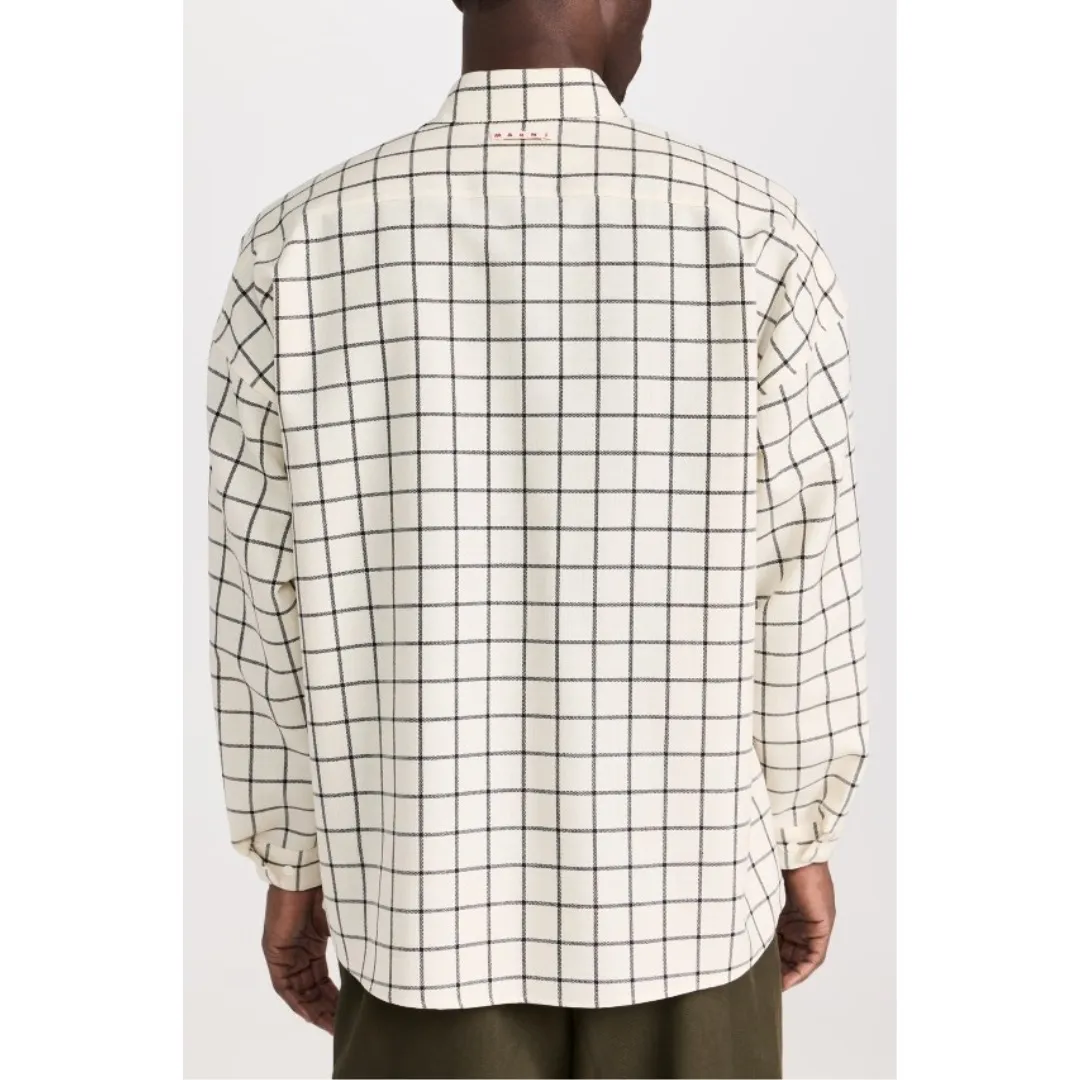 MARNI  |Other Plaid Patterns Unisex Wool Oversized Logo Designers