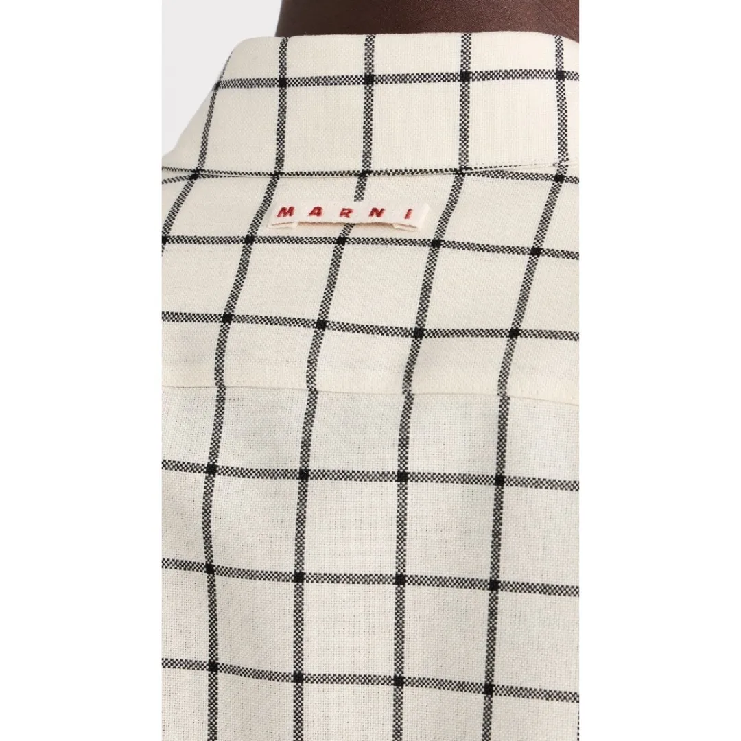 MARNI  |Other Plaid Patterns Unisex Wool Oversized Logo Designers